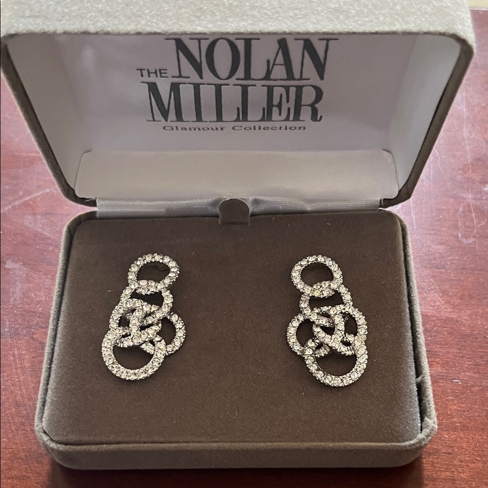 Nolan Miller Connected Circle Dangle Earrings NWT